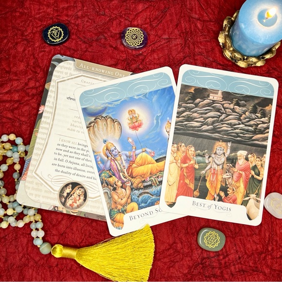 The Gita Deck: Wisdom from the Bhagavad Gita Oracle LIKE NEW - Picture 2 of 3